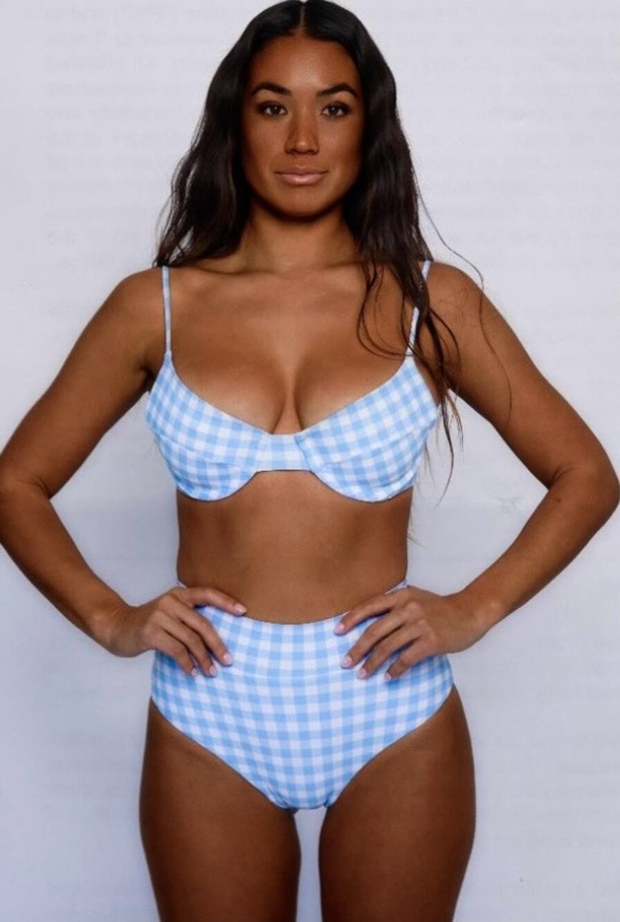 Skatie• ‘Kate’ Bikini Top in KANSAS Plaid